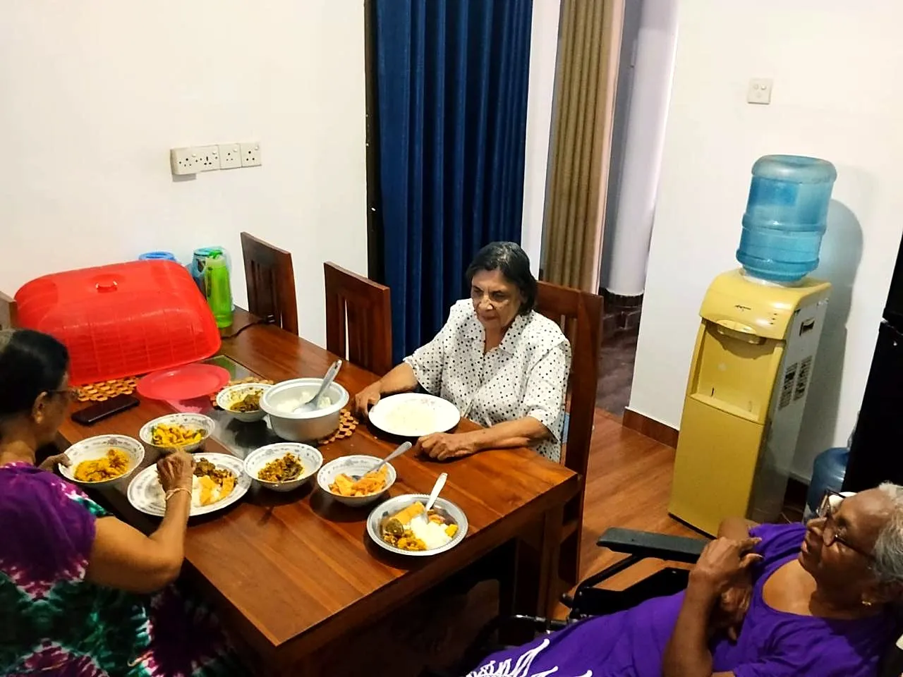 The dining area at Quick Care Elders Home, Moratuwa